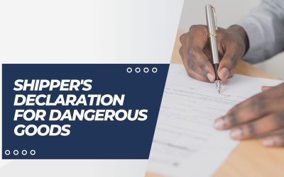 Shippers Declaration For Dangerous Goods