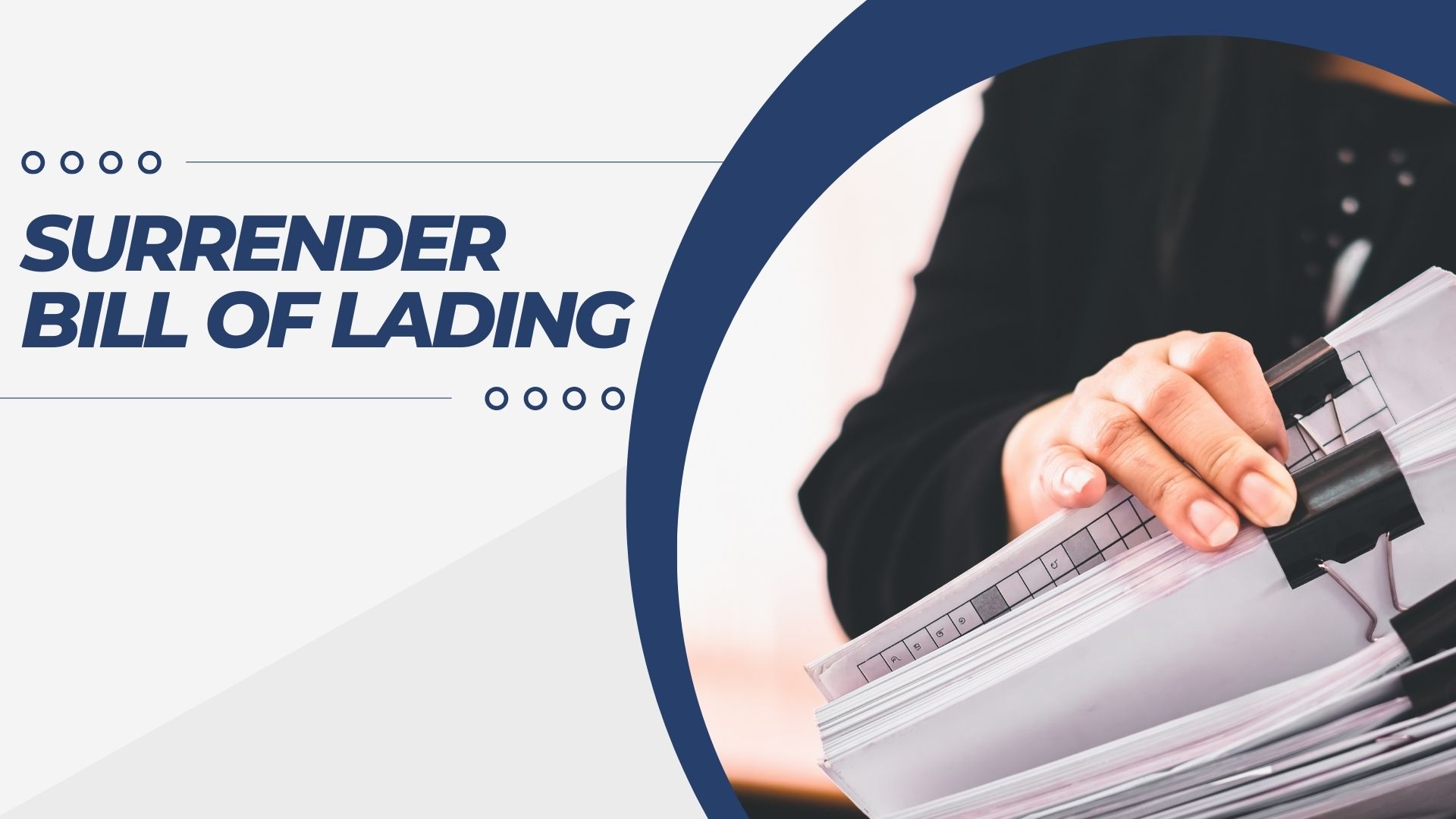 how to surrender original bill of lading